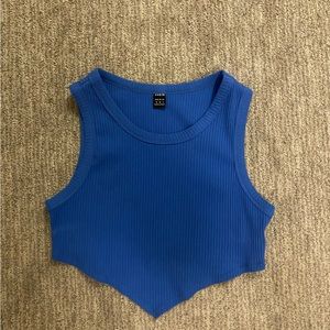 Blue crop top